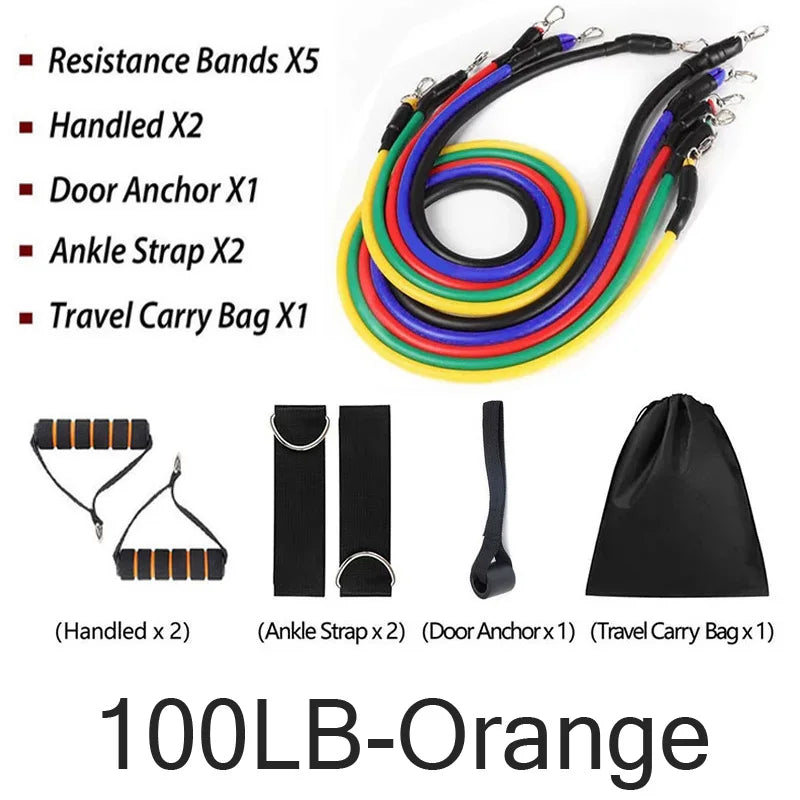 11 Pcs/Set Latex Resistance Bands